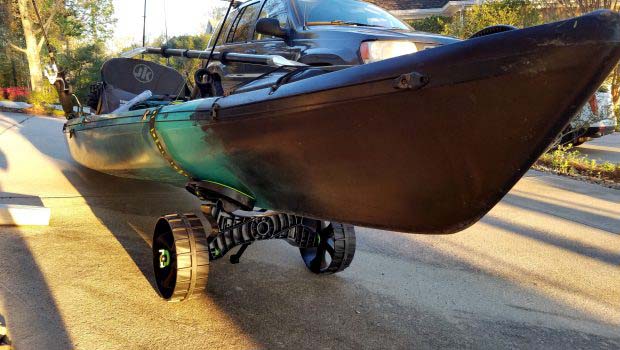 Kayak Pull Cart with kayak