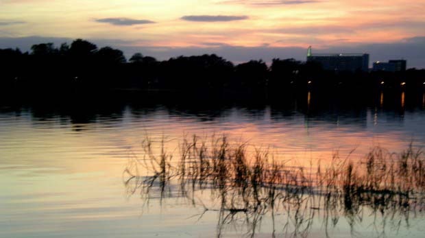 Winter Bass Fishing Sunset